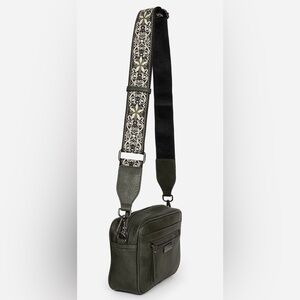 Disturbia Green Leather Crossbody